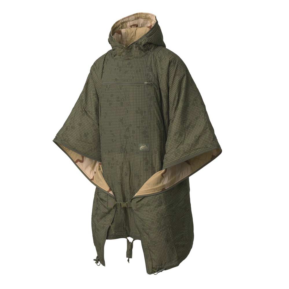 HELIKON-TEX REVERSIBLE SWAGMAN ROLL PONCHO CLIMASHIELD APEX  DESERT NIGHT CAMO / US DESERT