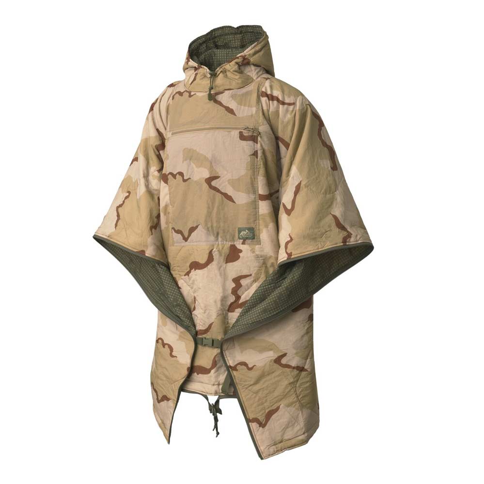 HELIKON-TEX REVERSIBLE SWAGMAN ROLL PONCHO CLIMASHIELD APEX  DESERT NIGHT CAMO / US DESERT
