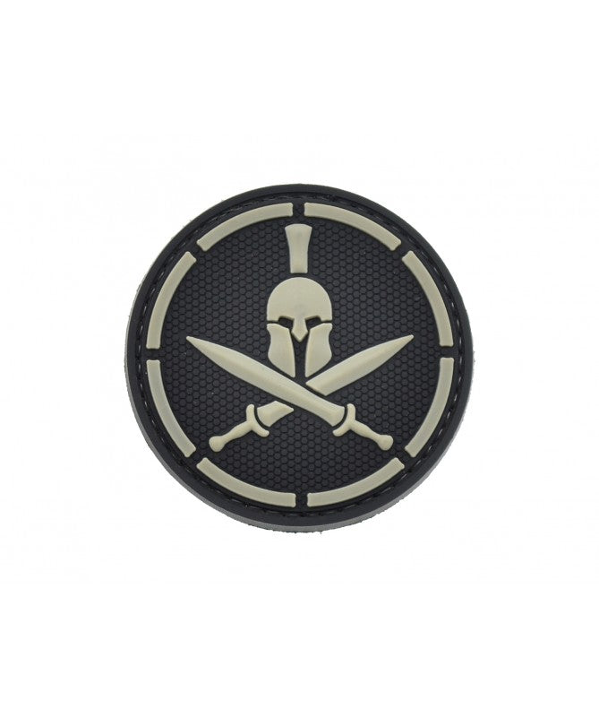 ABZEICHEN PVC PATCH SPARTAN KRIEGER SPARTIATE SCHWARZ