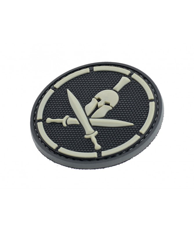 ABZEICHEN PVC PATCH SPARTAN KRIEGER SPARTIATE SCHWARZ