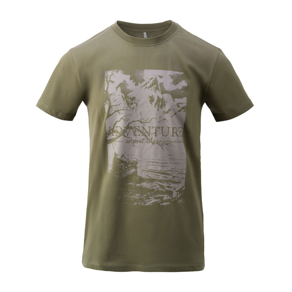 HELIKON TEX MOTTO T-SHIRT  ADVENTURE IS OUT THERE SENTINEL LIGHT