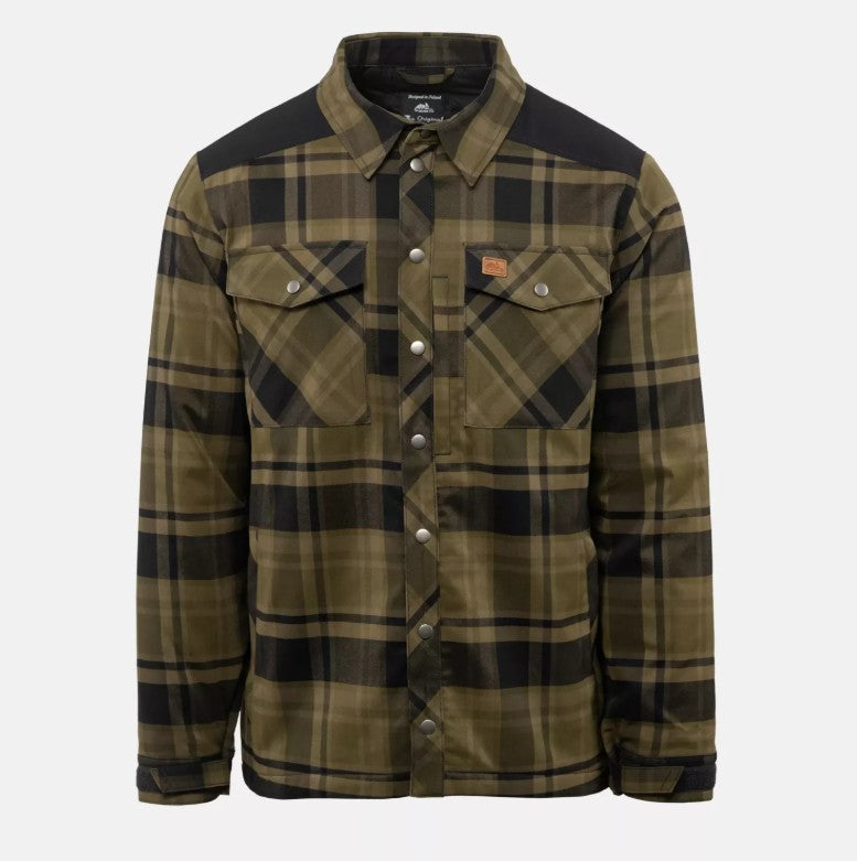 Helikon-Tex Warden gefüttertes Bushcraft-Hemd New Green Plaid