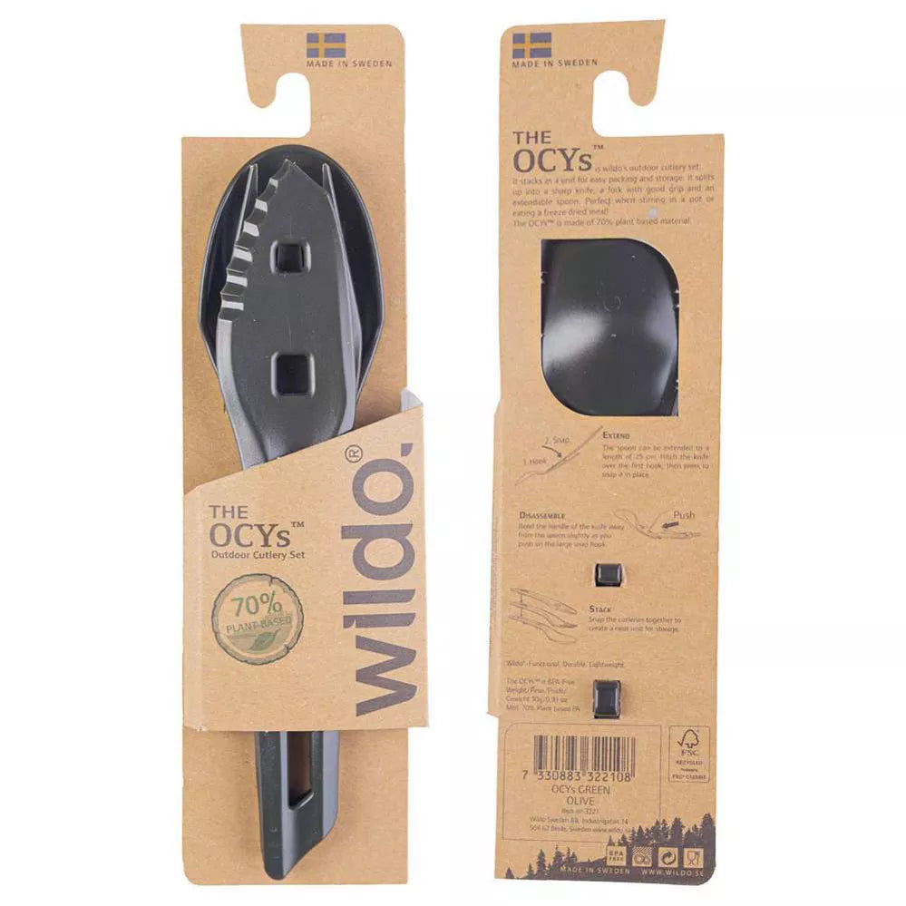 WILDO® THE OCYS™ (OUTDOOR CUTLERY SET)  DARK GREY