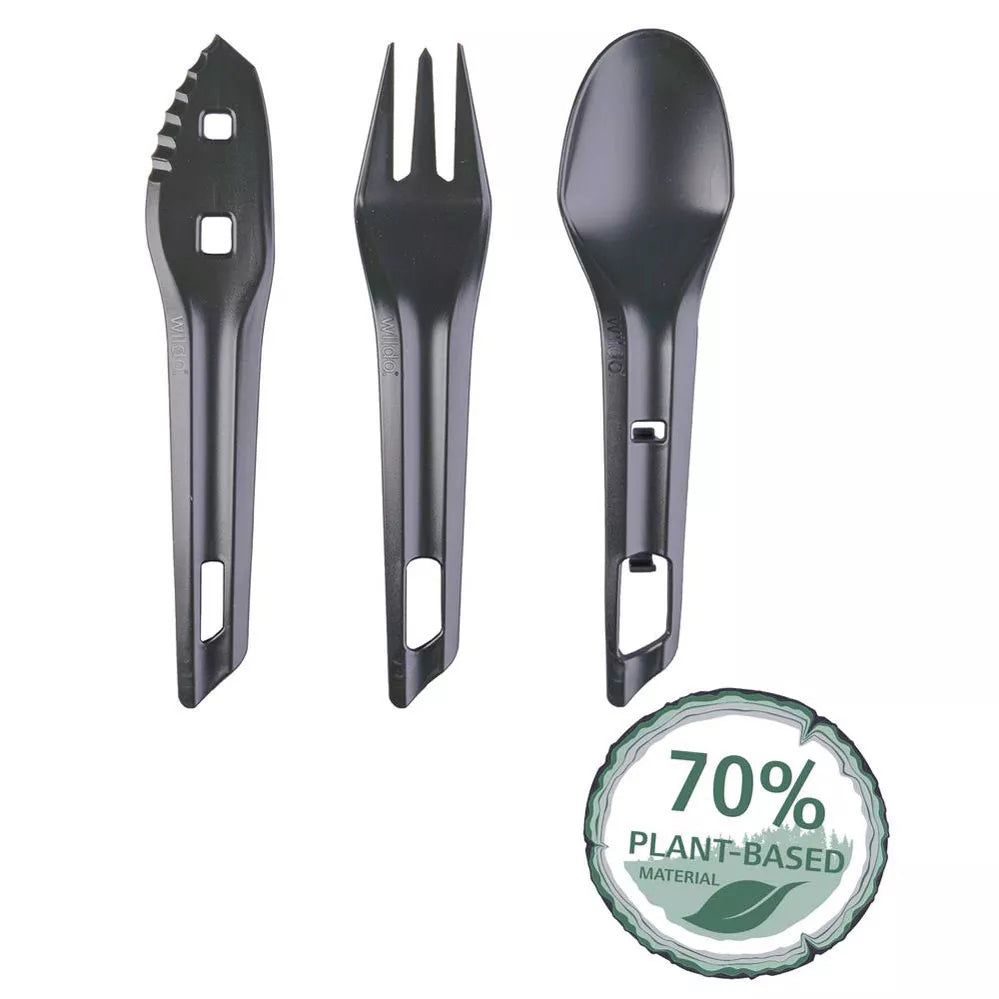WILDO® THE OCYS™ (OUTDOOR CUTLERY SET)  DARK GREY