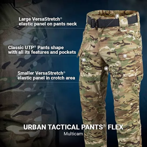 HELIKON TEX URBAN TACTICAL FLEX PANTS MULTICAM CAMOGROM