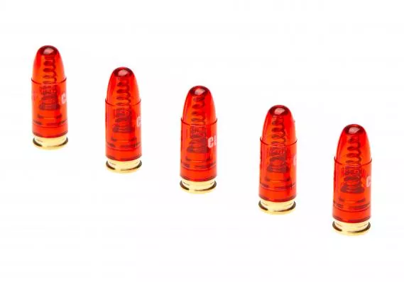 CLAWGEAR 5 Stck. SNAP CAP PUFFERPATRONE 9x19mm ROT