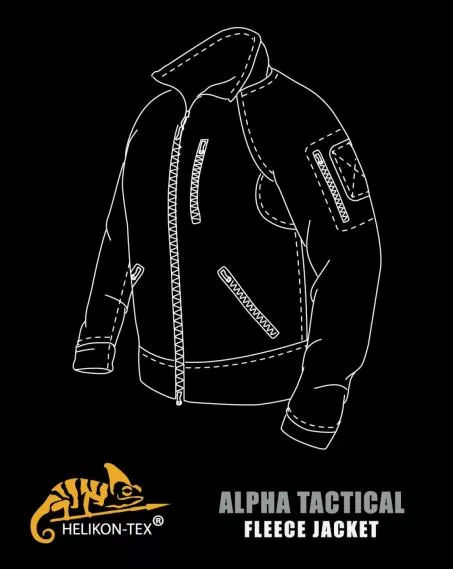 HELIKON TEX ALPHA GRID TACTICAL FLEECE JACKE SCHWARZ