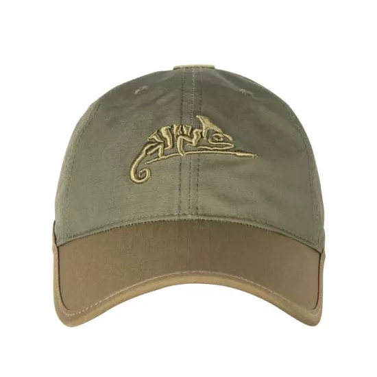 HELIKON-TEX LOGO CAP SCHWARZ UND VORDERSEITE OLIVE-GREEN