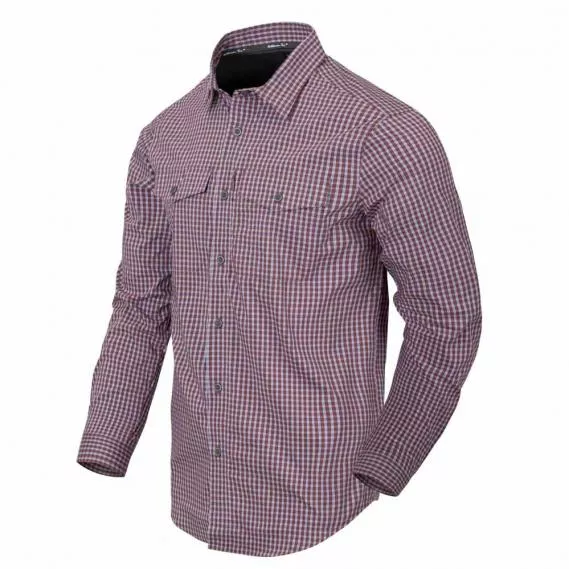 HELIKON-TEX COVERT CONCEALED CARRY SHIRT SCARLET FLAME CHECKERED