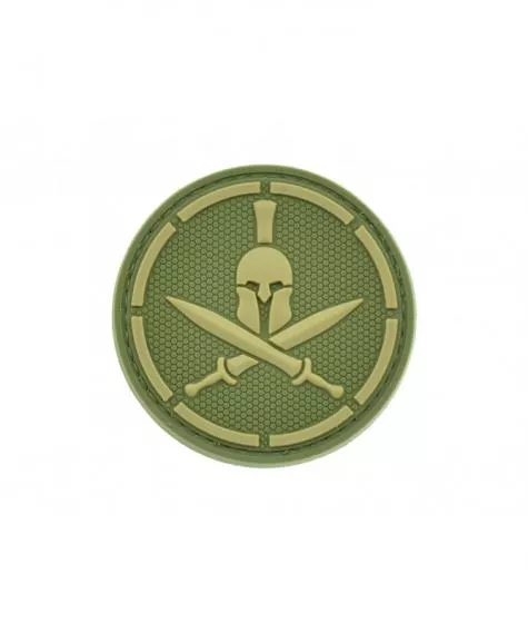 ABZEICHEN PVC PATCH SPARTAN KRIEGER SPARTIATE OLIVE