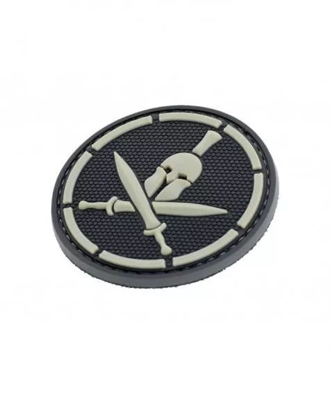 ABZEICHEN PVC PATCH SPARTAN KRIEGER SPARTIATE SCHWARZ