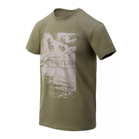 HELIKON TEX MOTTO T-SHIRT ADVENTURE IS OUT THERE OLIVE