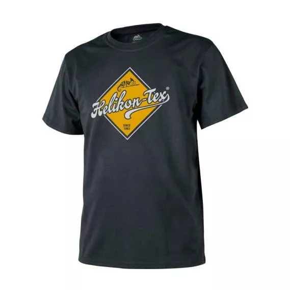 HELIKON-TEX LOGO T-SHIRT ROAD SIGN SCHWARZ