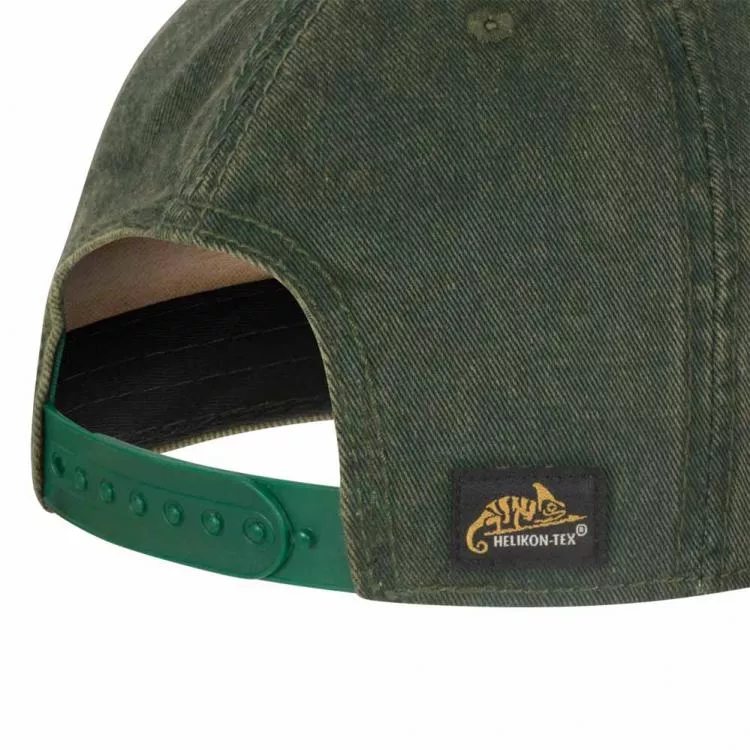 HELIKON-TEX SHOOTING SNAPBACK CAP - Dirty Washed Dark Green - Kelly Green