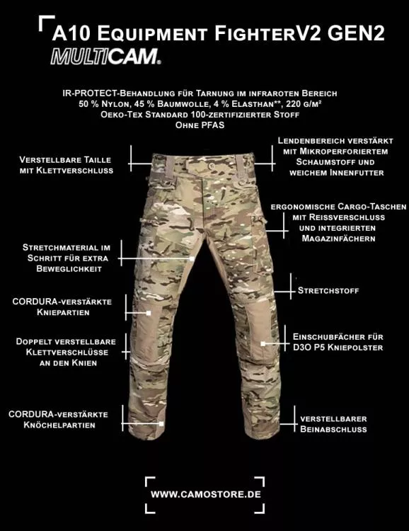 A10 EQUIPMENT V2 FIGHTER HOSE GEN2 MULTICAM