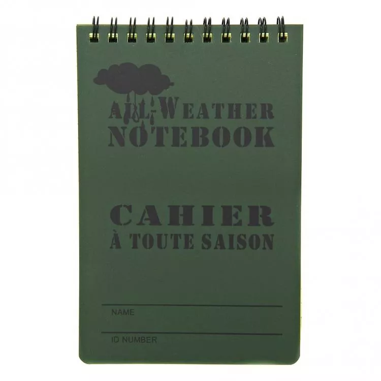 ALL WEATHER NOTEBOOK NOTIZBLOCK WASSERFEST