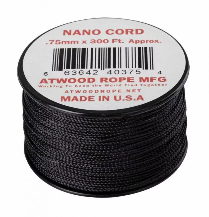 NANO CORD PARACORD 300Ft. SCHWARZ