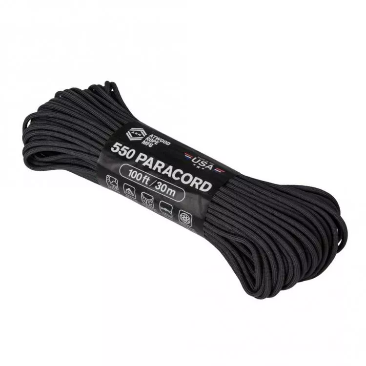 TACTICAL 550 PARACORD 100 FT/30 M SCHWARZ