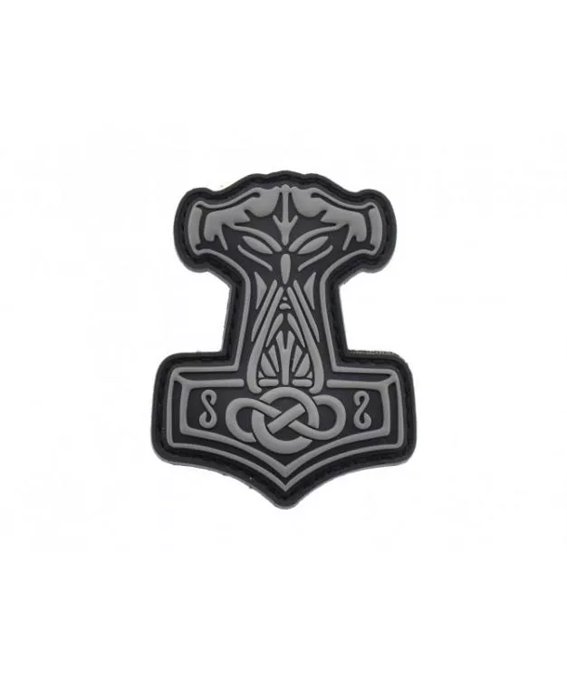 MJOELNIR THORS HAMMER PVC PATCH SCHWARZ