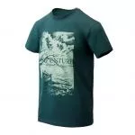 HELIKON TEX MOTTO T-SHIRT ADVENTURE IS OUT THERE DARK AZURE